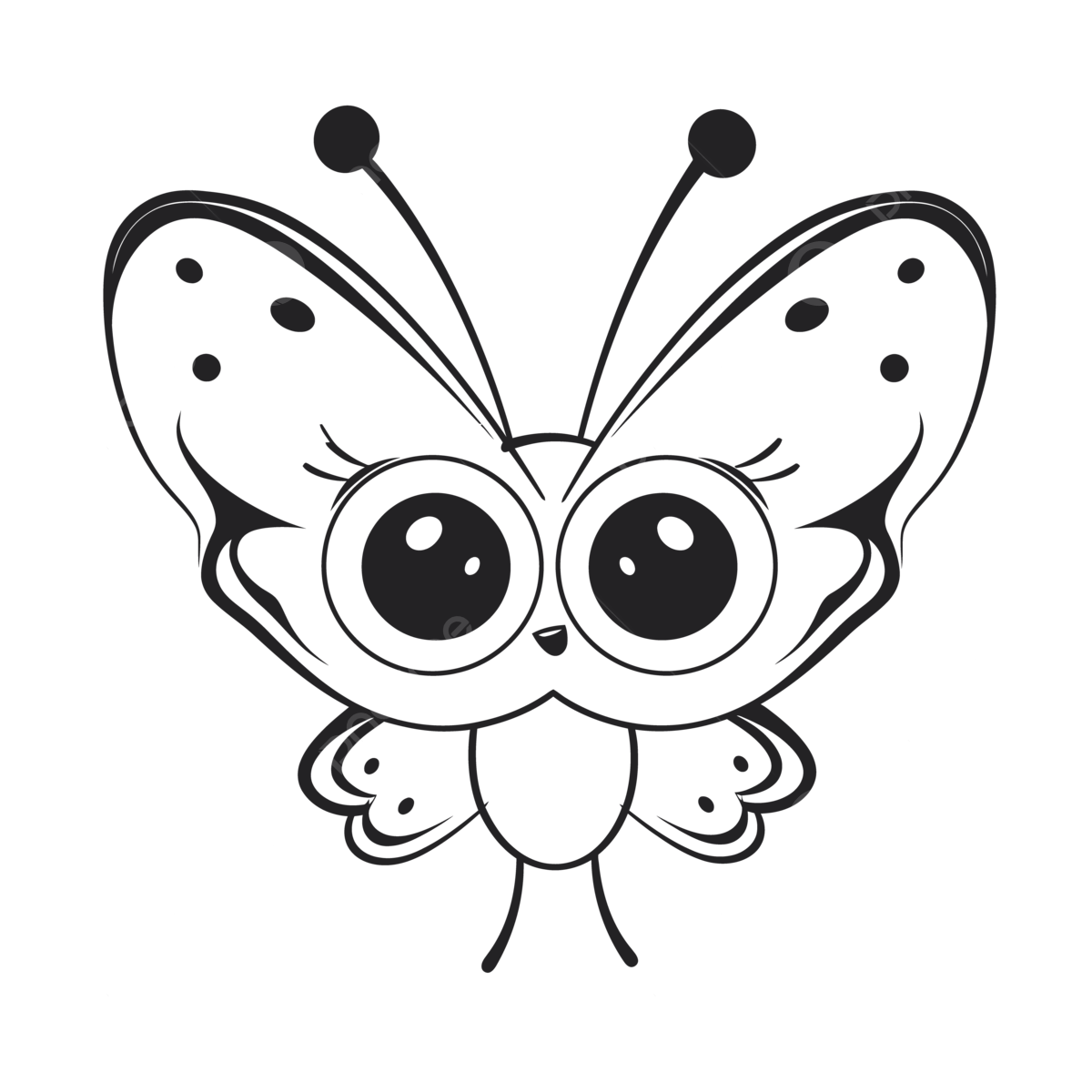 Coloring pages small butterfly cartoon coloring pages for kids outline sketch drawing vector butterfly drawing car drawing cartoon drawing png and vector with transparent background for free download