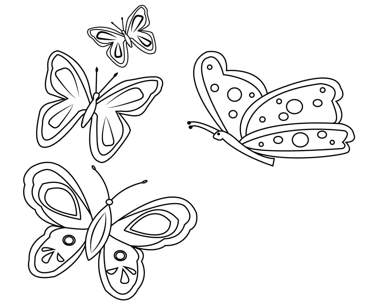 Download a collection of butterfly coloring pages perfect for little artists wallpaper