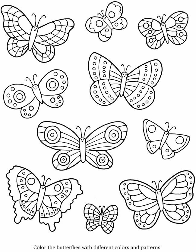 Wele to dover publications butterfly coloring page butterfly template printable crafts