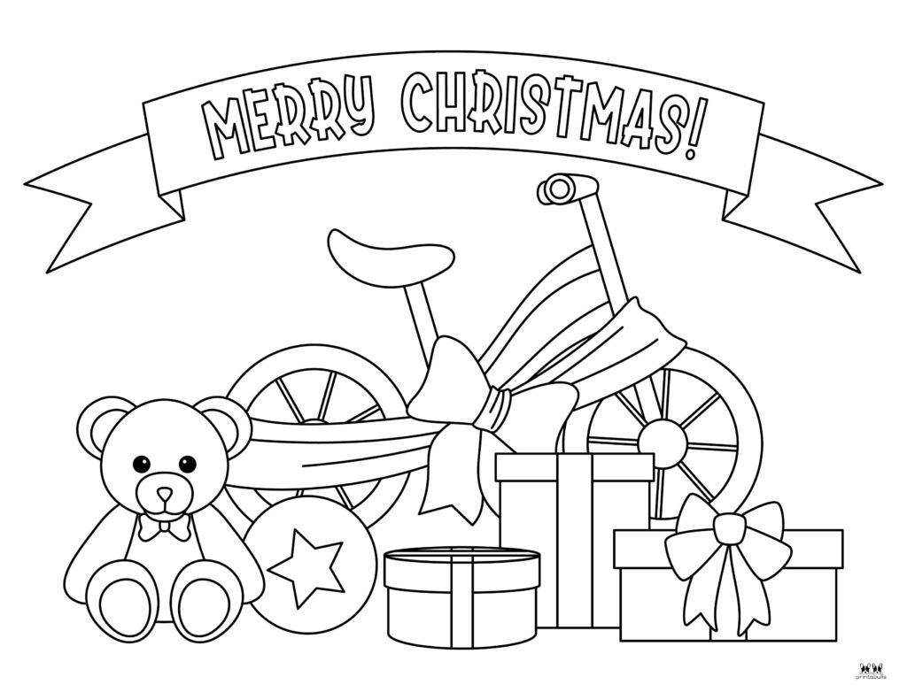 Christmas present coloring pages