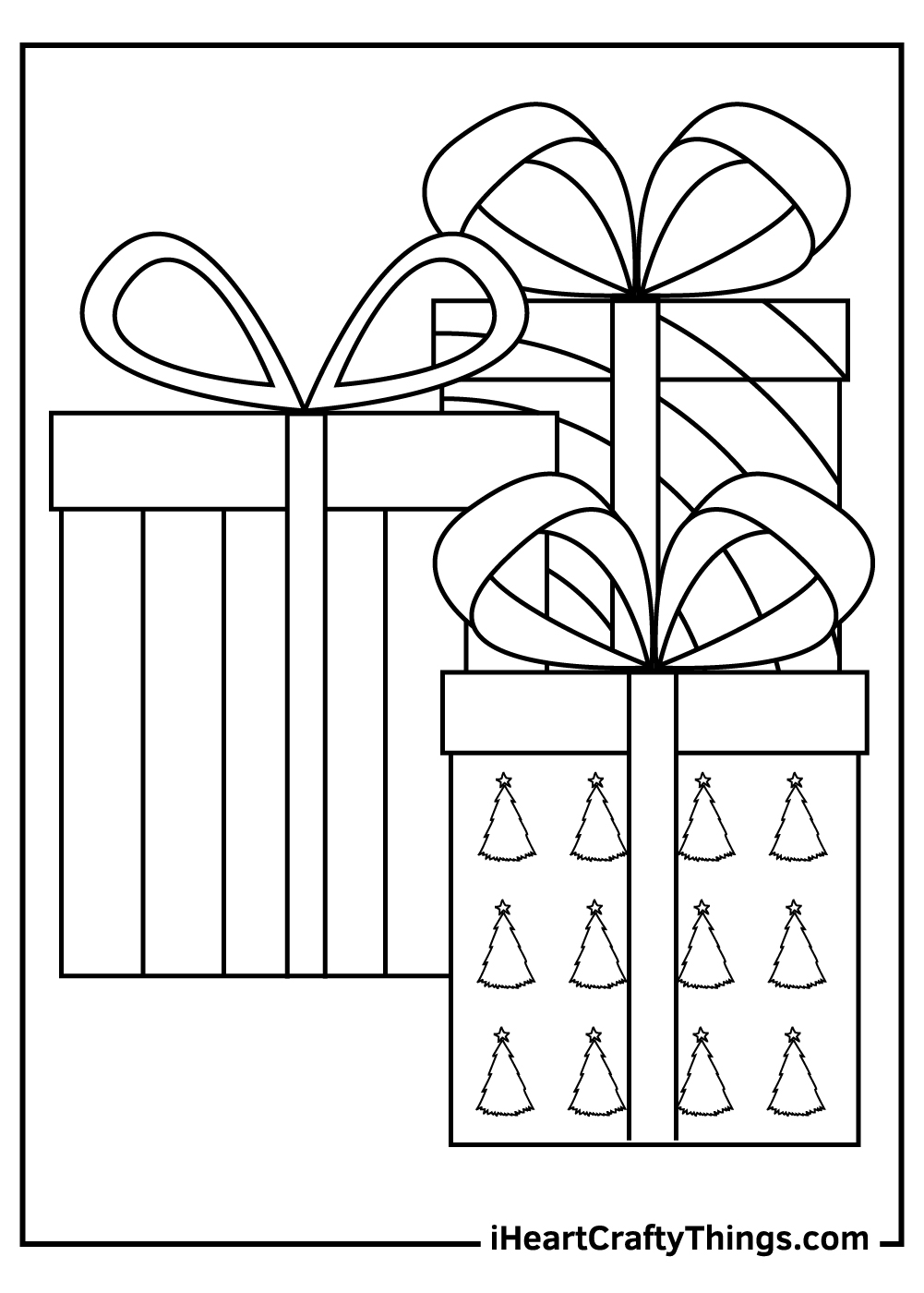 Christmas present coloring pages free printables