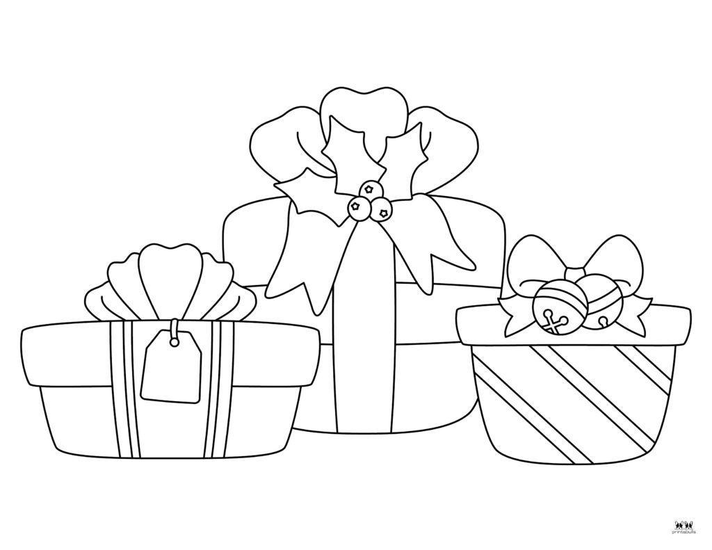 Christmas present coloring pages