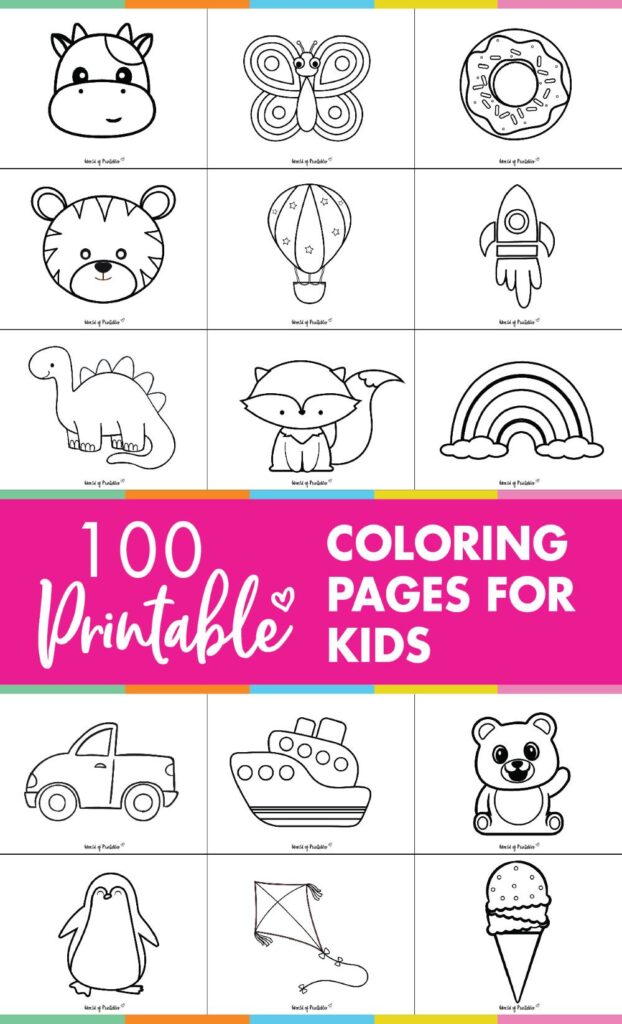 Easy coloring pages for kids