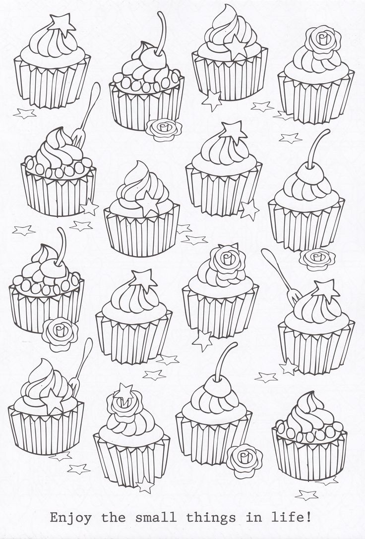 Small things in life coloring books food coloring pages simple doodles