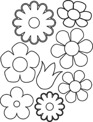Flowers coloring page