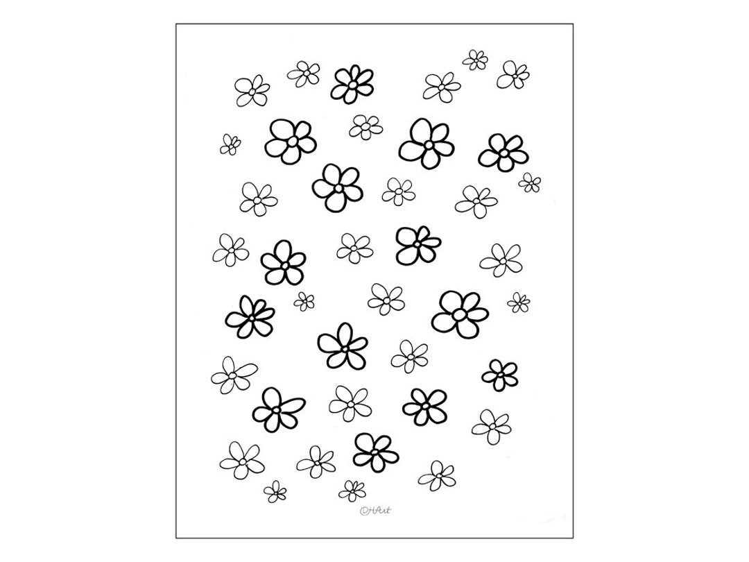 Flower power flower page to color in flowers coloring page