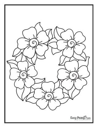 Flower coloring pages