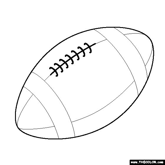 Free coloring page of a football color in this picture of a football and share it with otheâ football coloring pages football crafts sports coloring pages