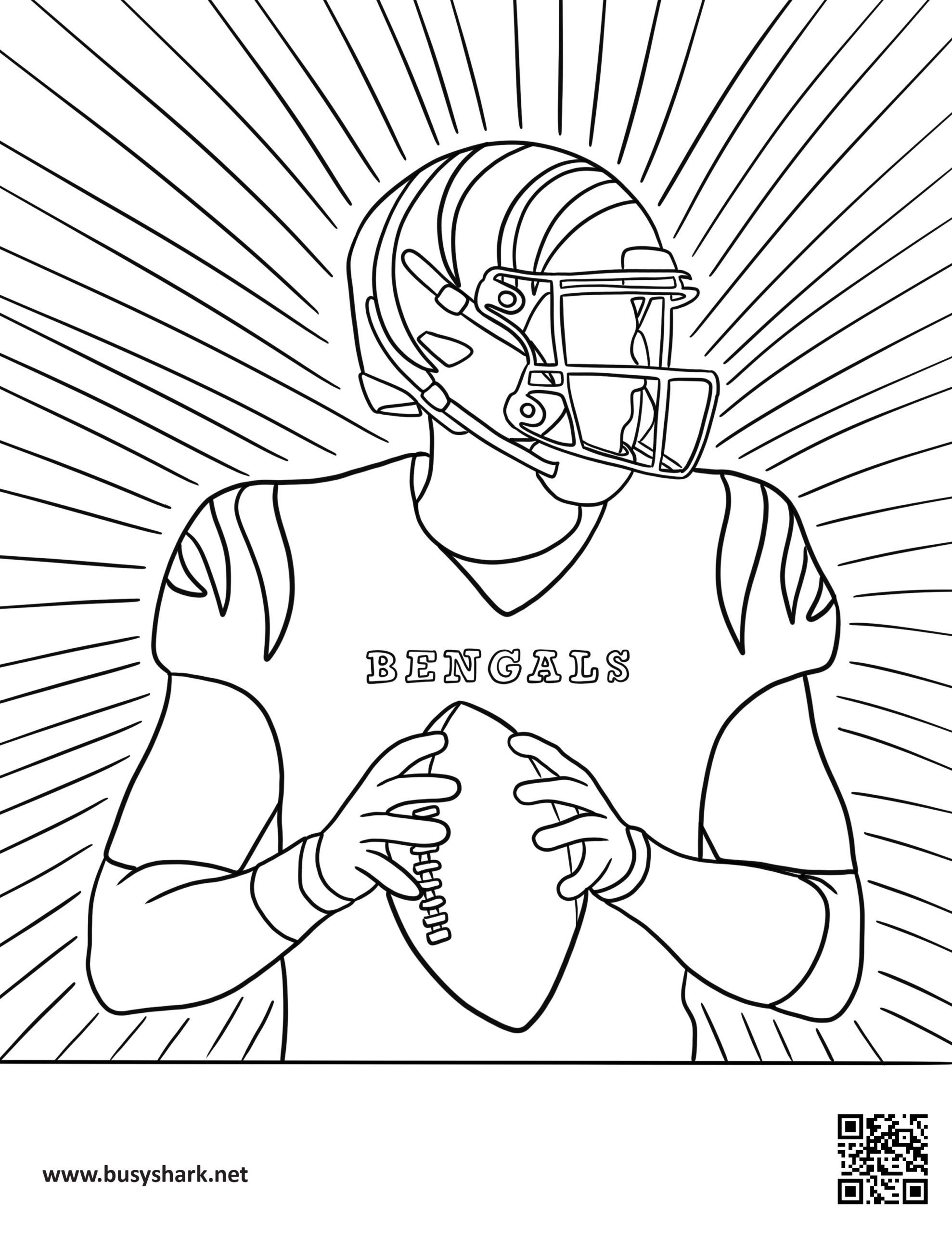 Cincinnati bengals football coloring page
