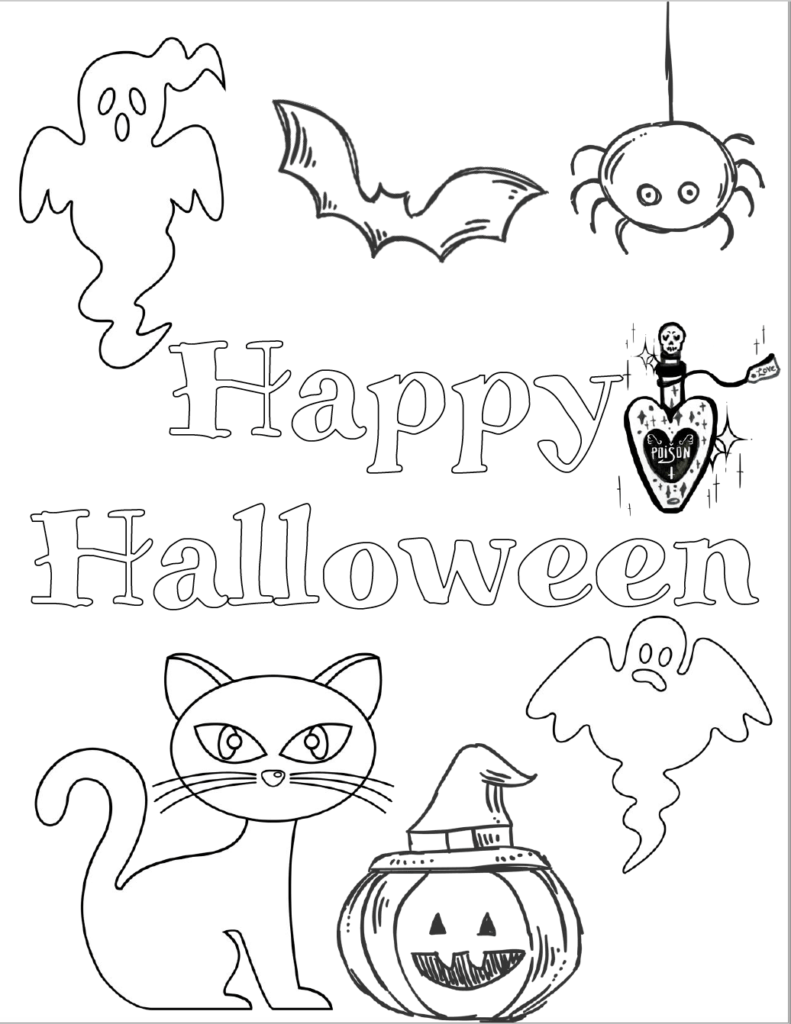 Free printable halloween coloring pages for kids