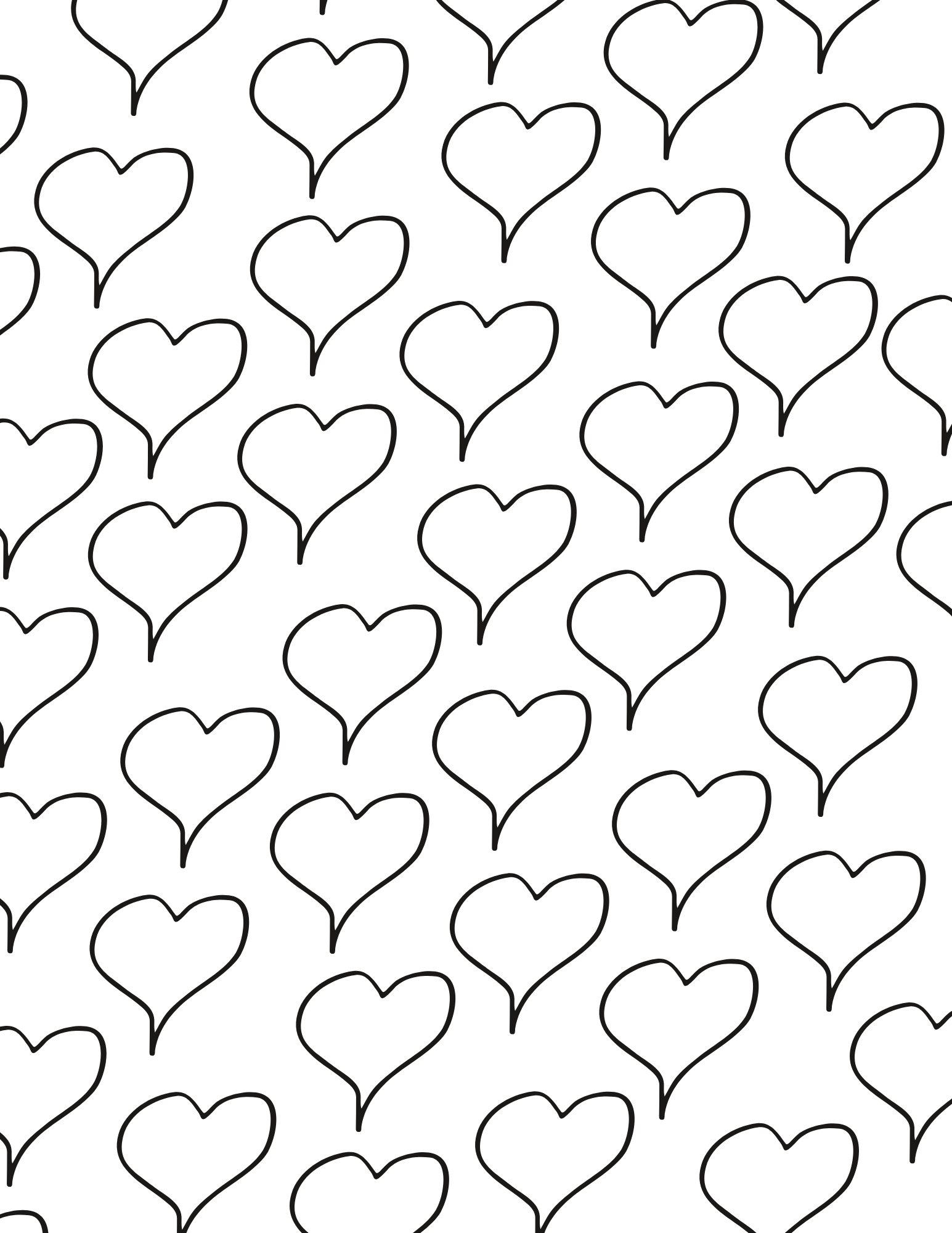 Free printable heart coloring pages for kids and adults