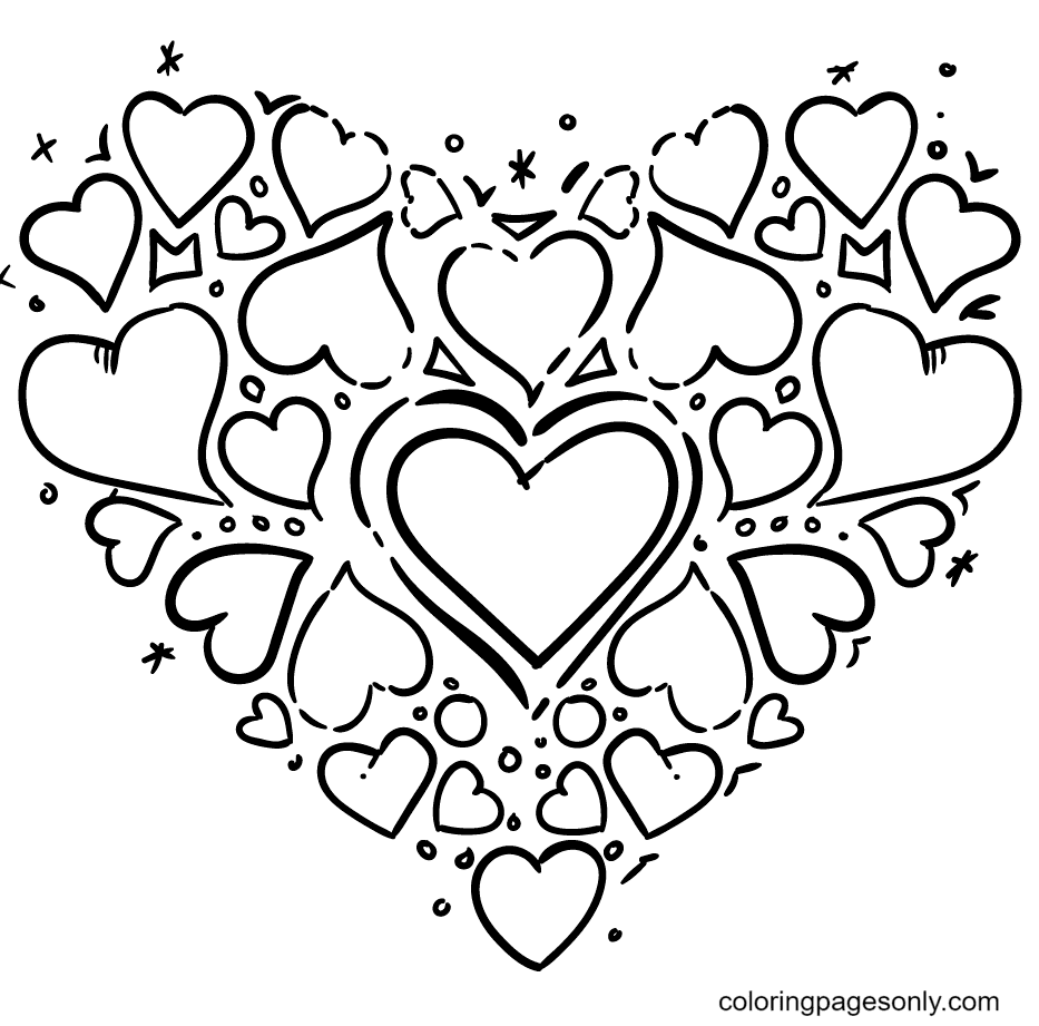 Heart coloring pages printable for free download