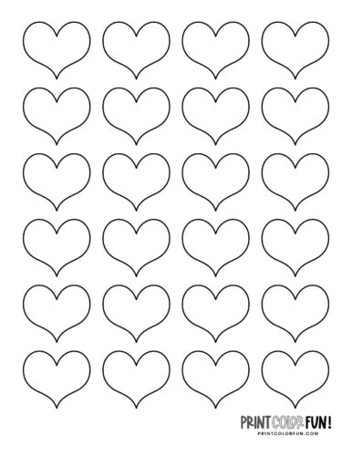 Blank heart shape coloring pages crafty printables at