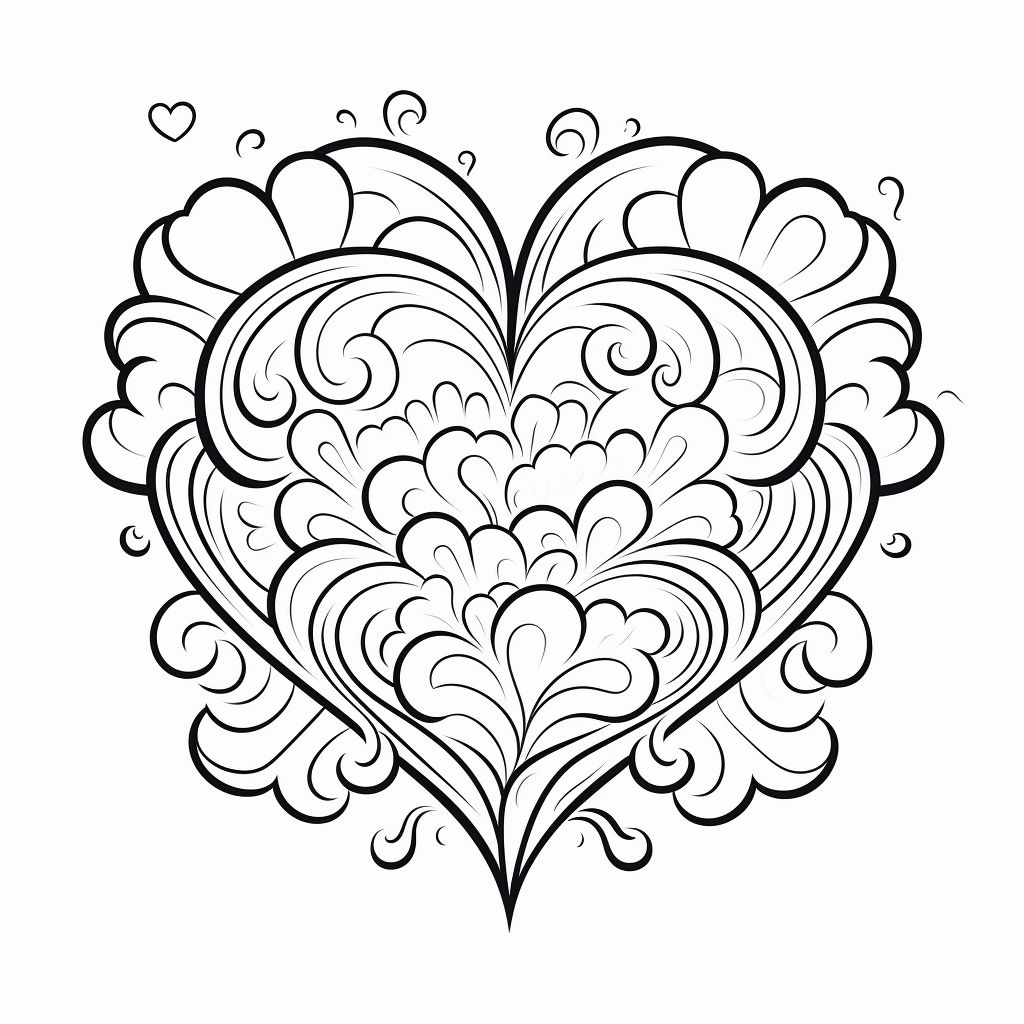 Heart coloring pages