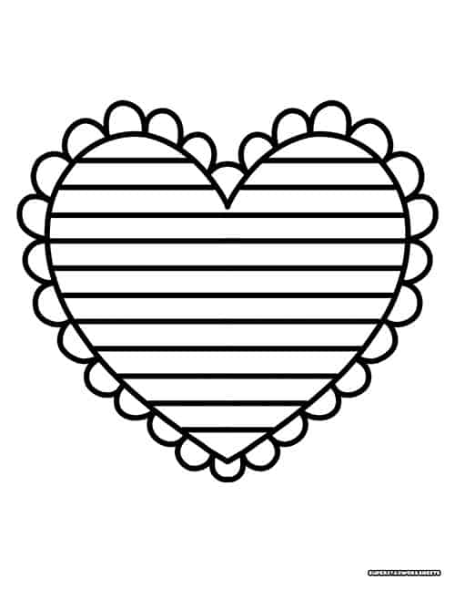 Heart coloring pages