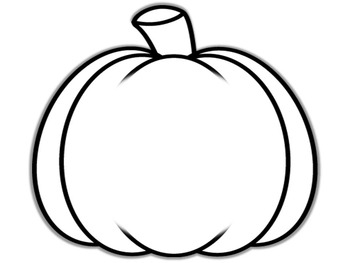 Pumpkin color page and template