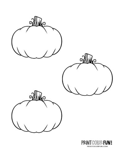 Small pumpkin printables to cut color craft for autumn fun in several tiny sizes at