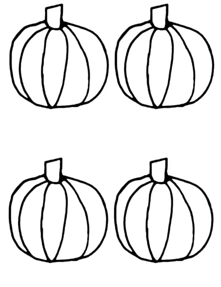 Free printable pumpkin template outline pdfs small large sizes