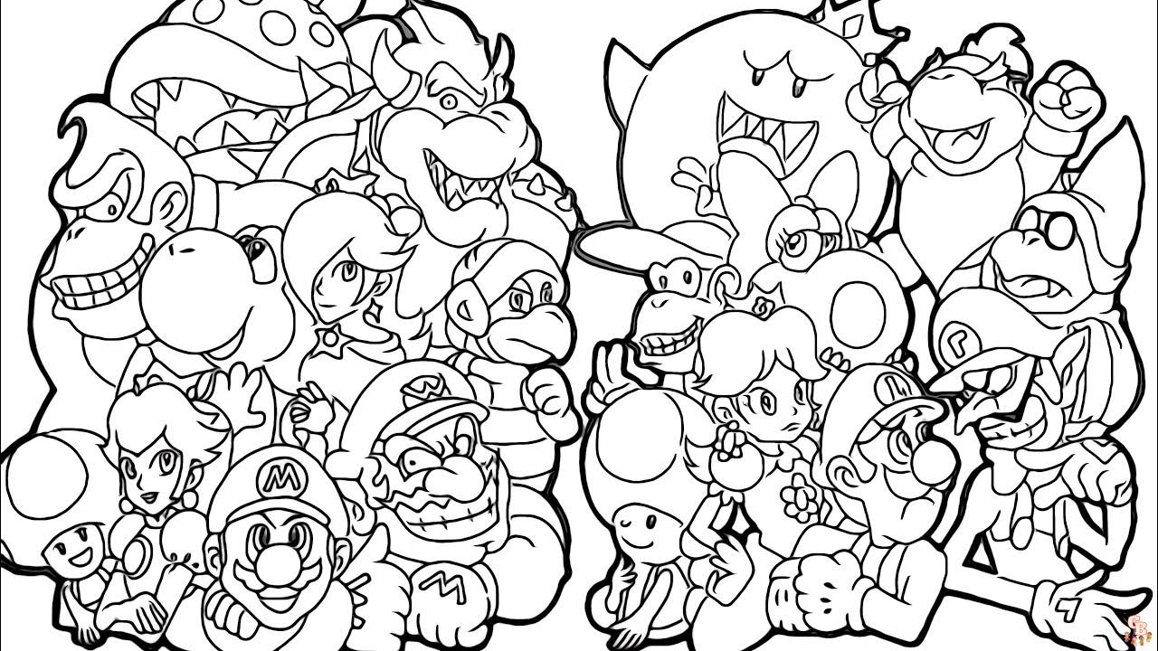 Super smash brothers coloring pages free printable
