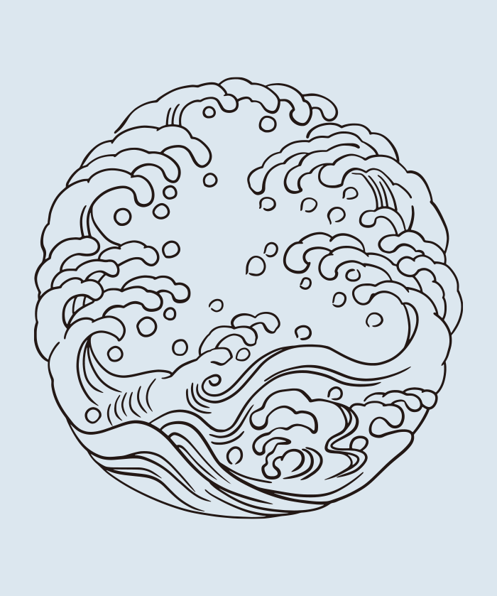 Sãmbolo de onda japonesa ai illustrator file us each ai png file
