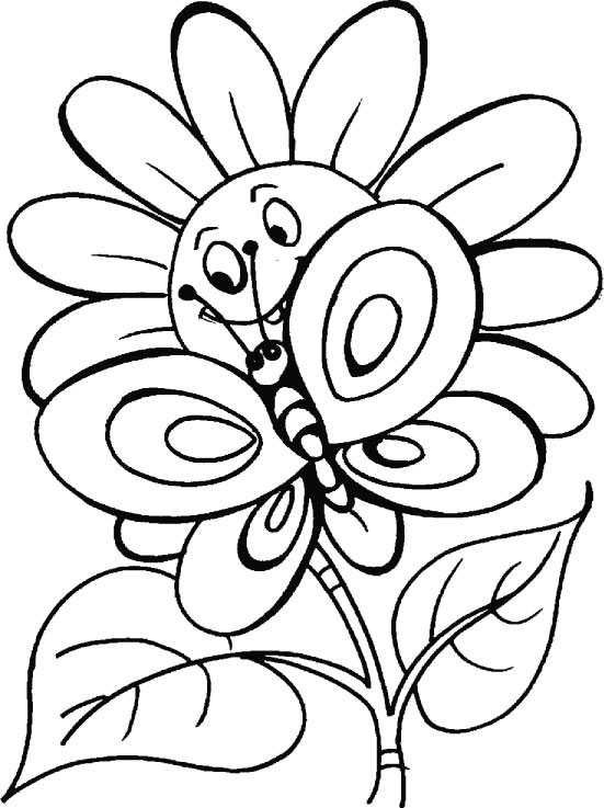 Flower n butterfly pose with smile coloring pages download free flower n butterfly pose with smile coloring pages for kids best coloring pages