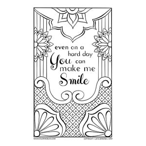 Uplifting coloring card