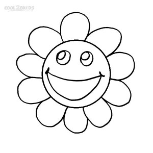 Printable smiley face coloring pages for kids