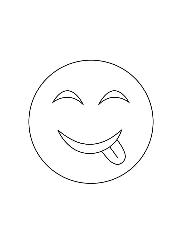 Cute smile coloring page