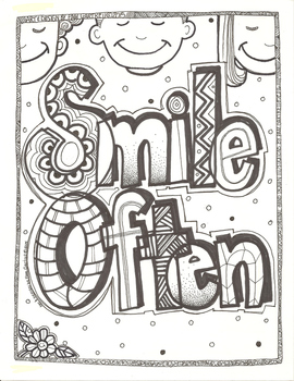 Smile often coloring sheet by ms gartrells art studio tpt