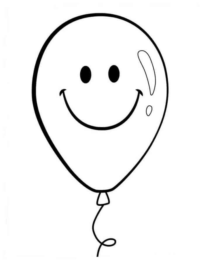 Ball with a smile coloring page