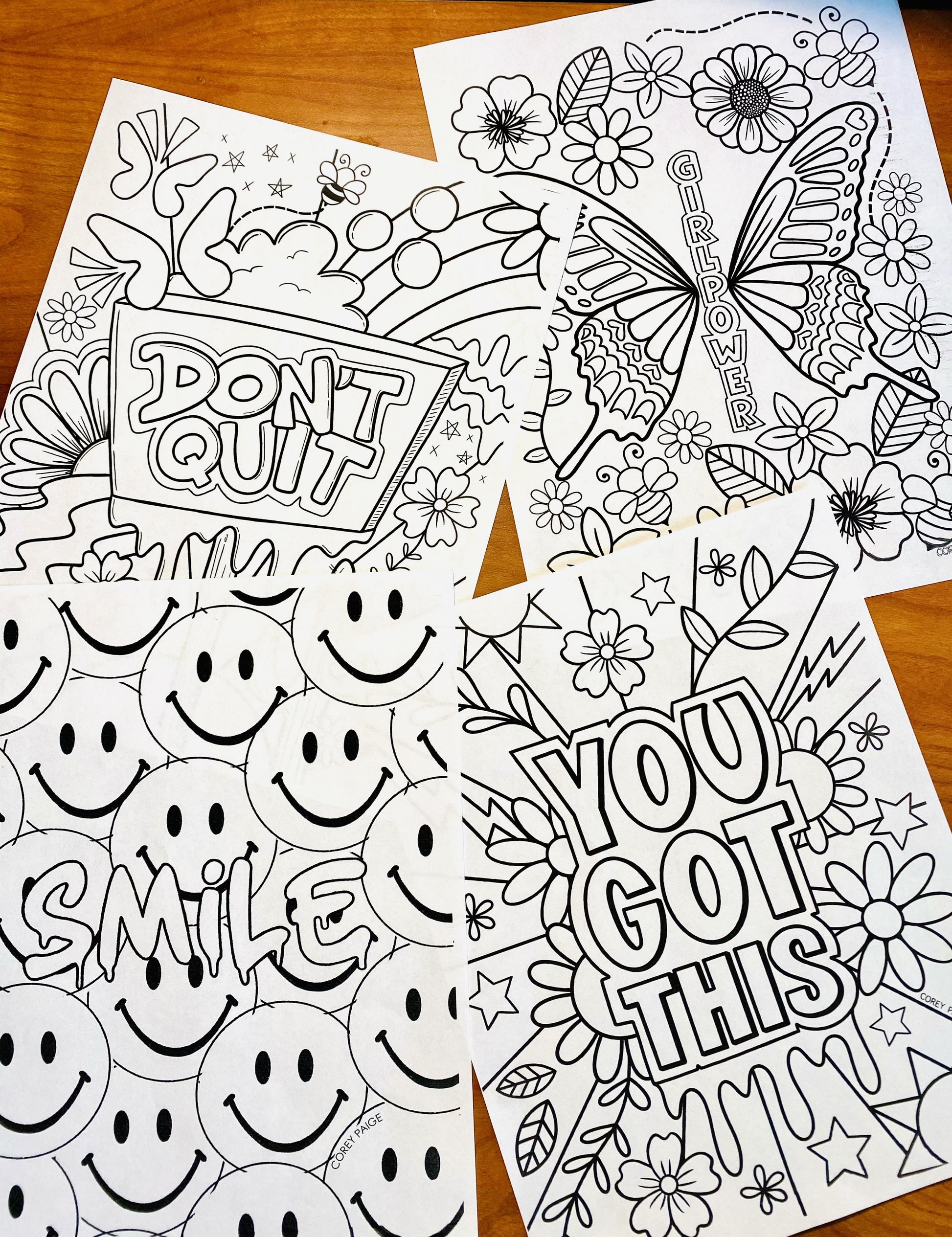 Smile coloring sheet â