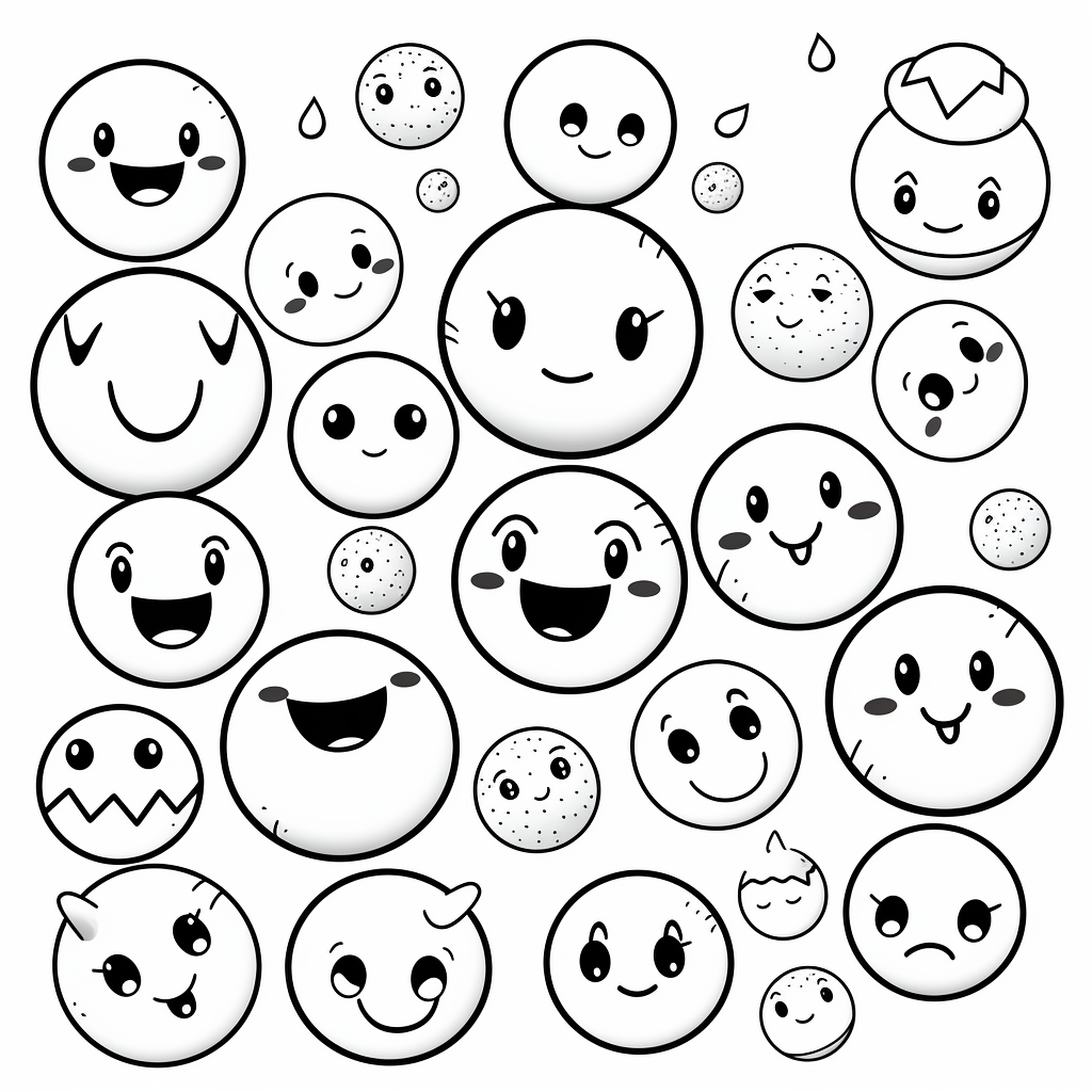 Coloring pages smiley faces