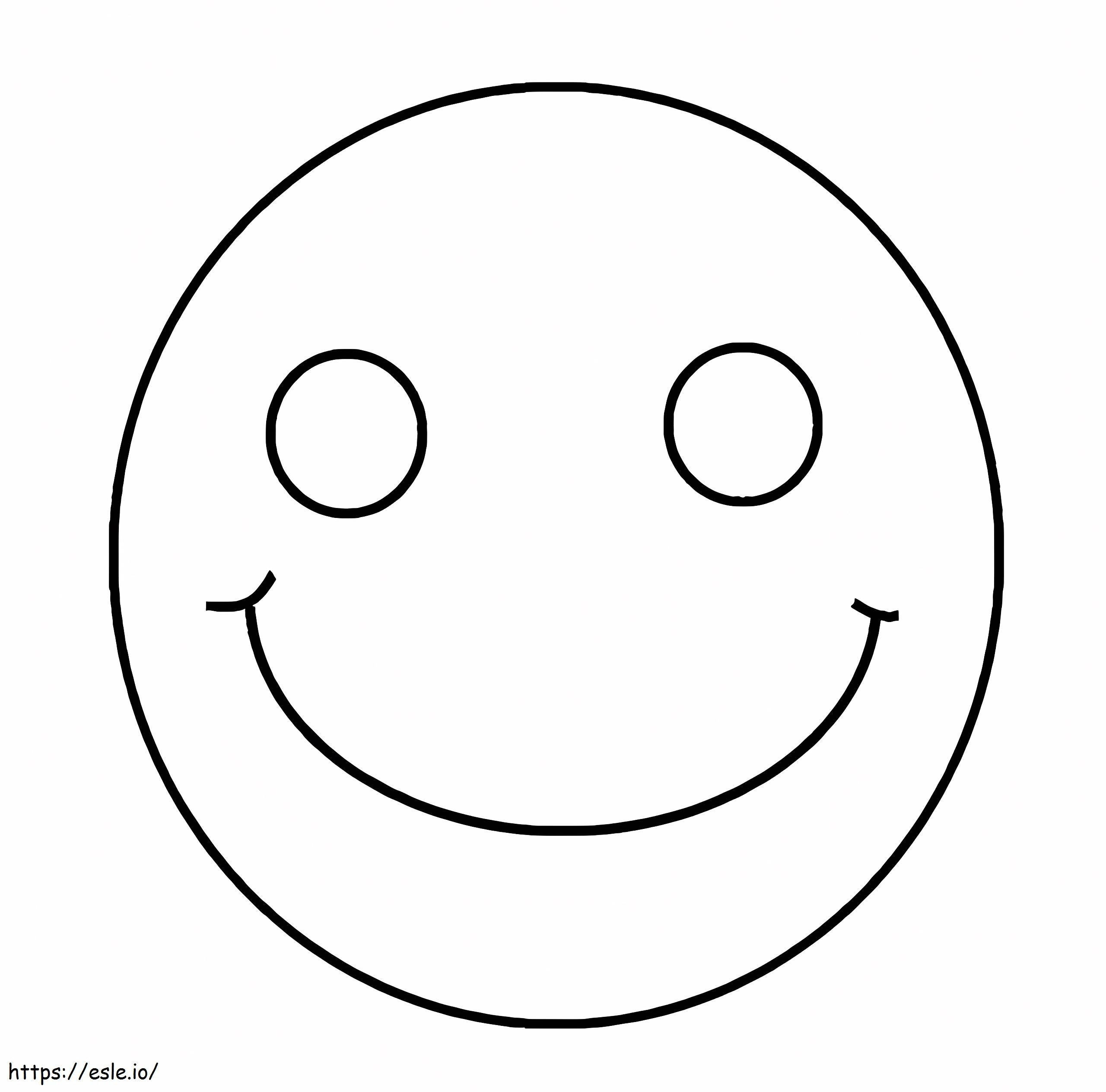 Smiley face coloring page