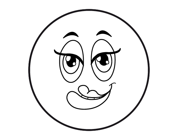 Sexy smiley coloring page