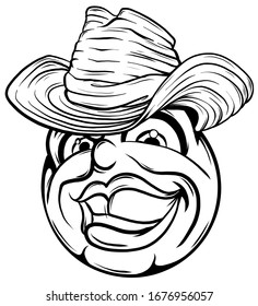 Hundred cowboy hat smiley royalty