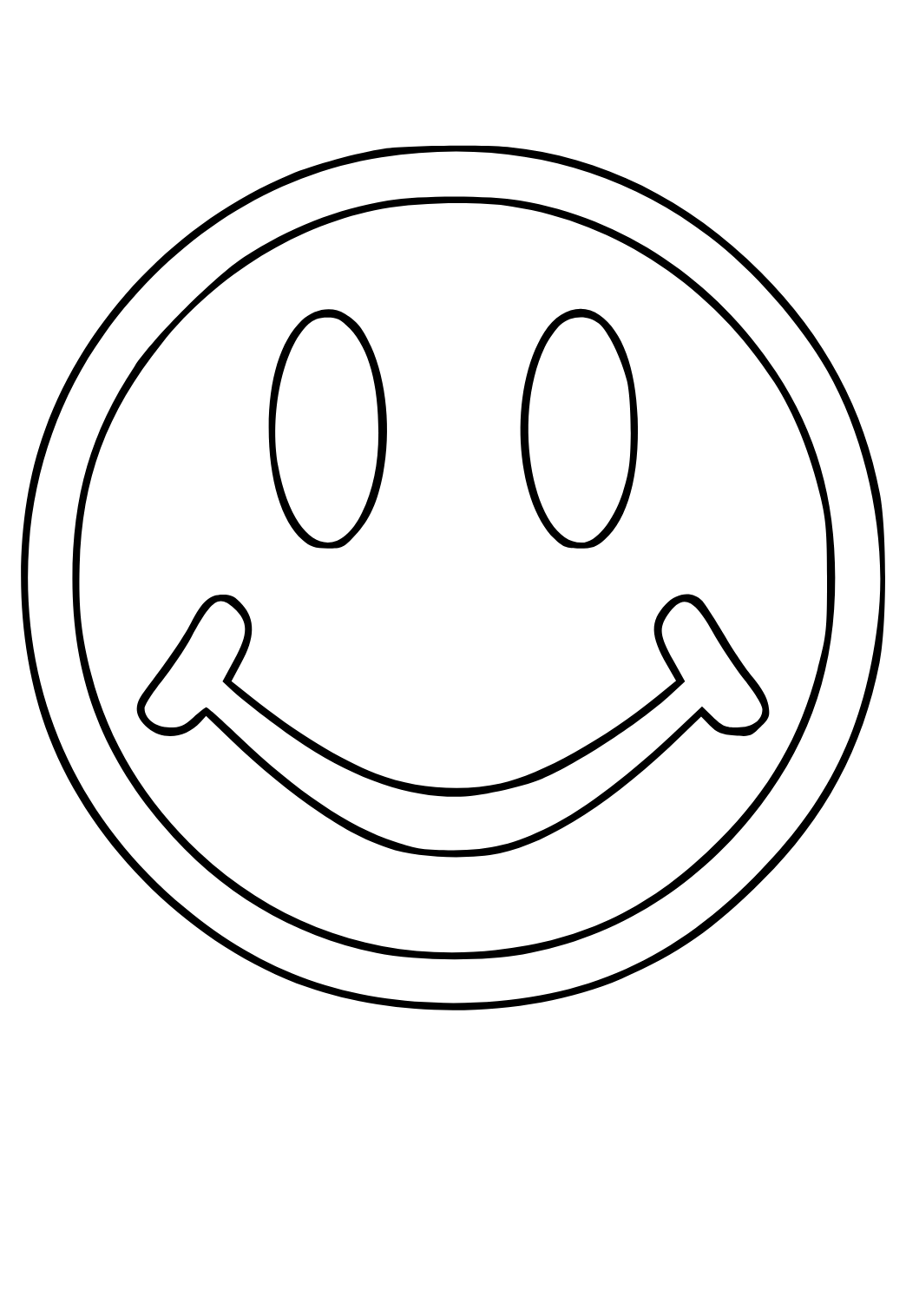 Free printable smiley face easy coloring page sheet and picture for adults and kids girls and boys