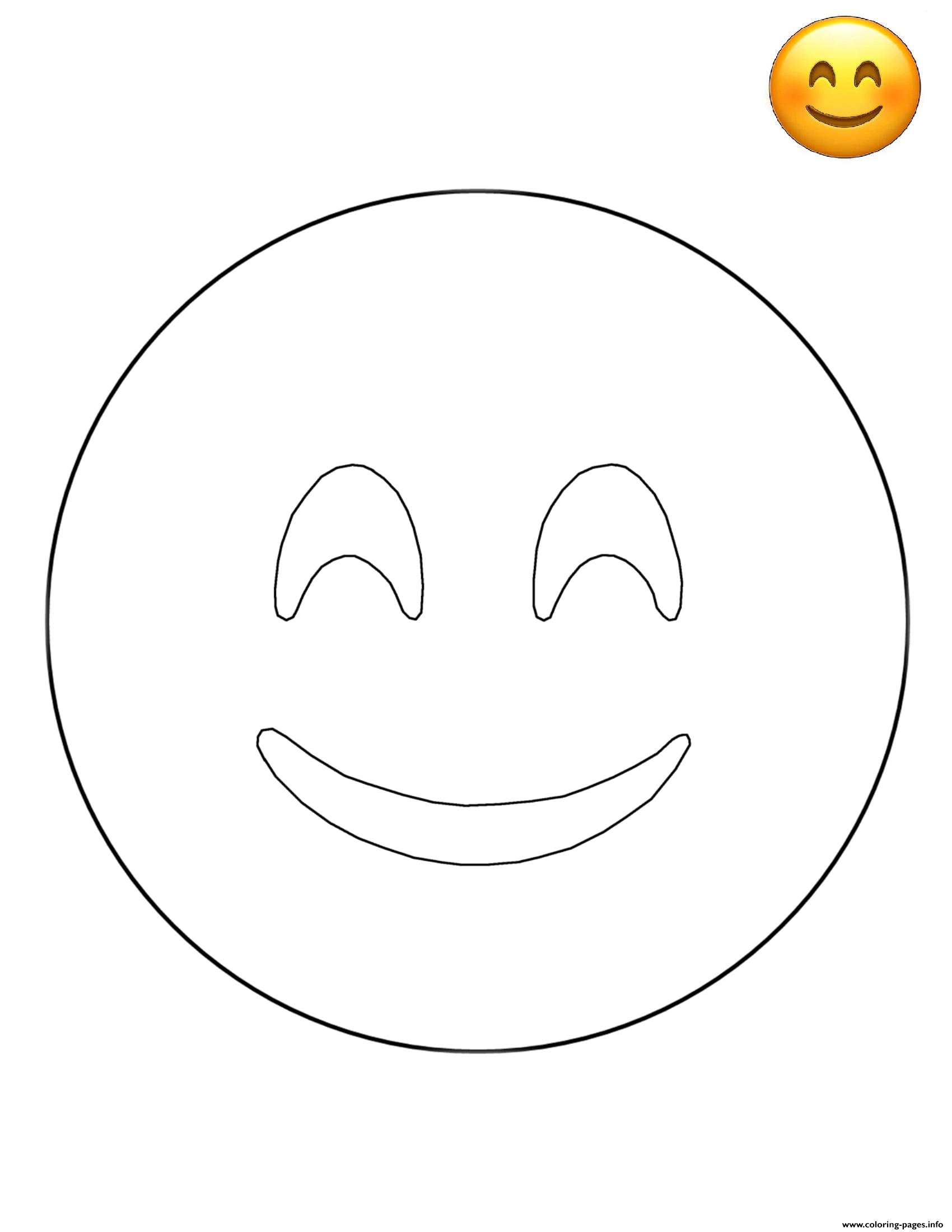 Emoji smiley face free sheets coloring page printable