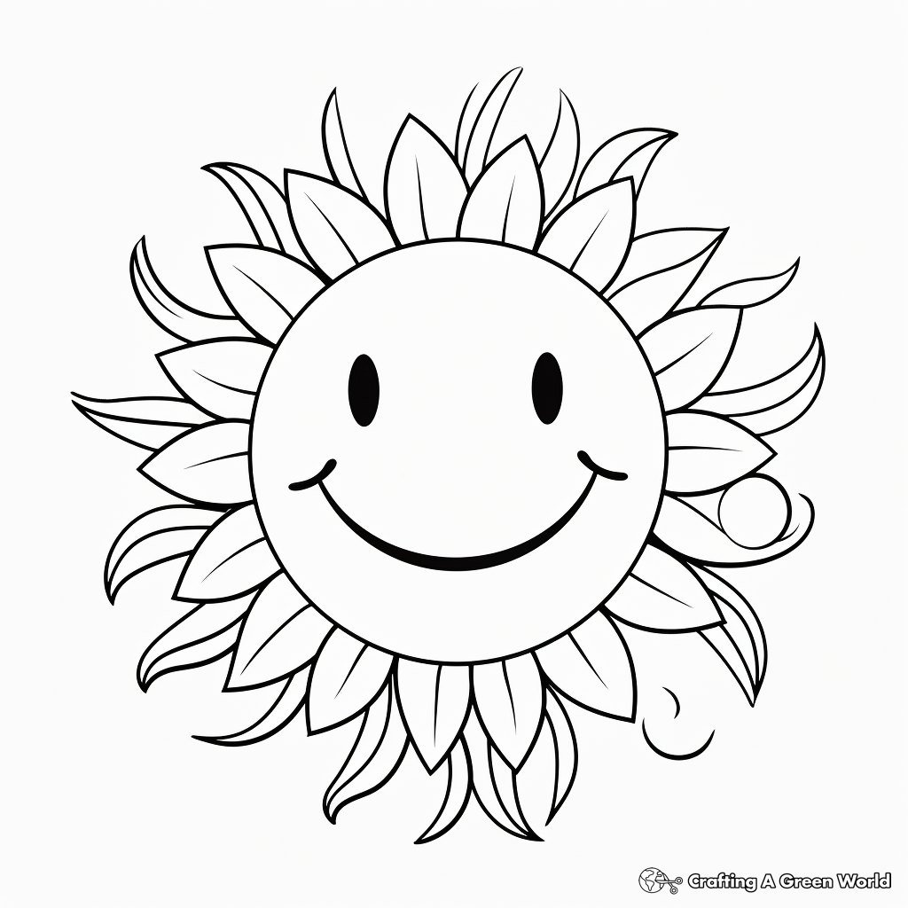 Smiley face coloring pages