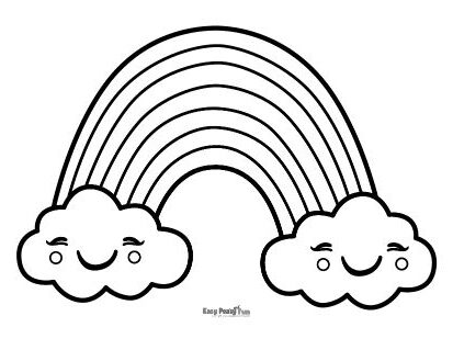 Rainbow coloring pages â printable coloring pages