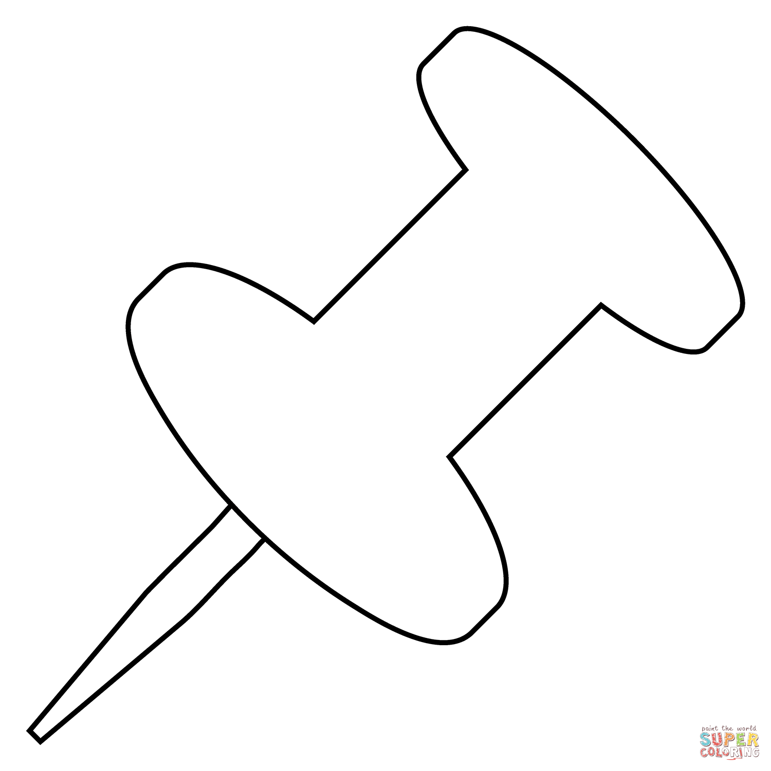 Pushpin emoji coloring page free printable coloring pages