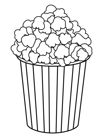 Popcorn emoji coloring page free printable coloring pages