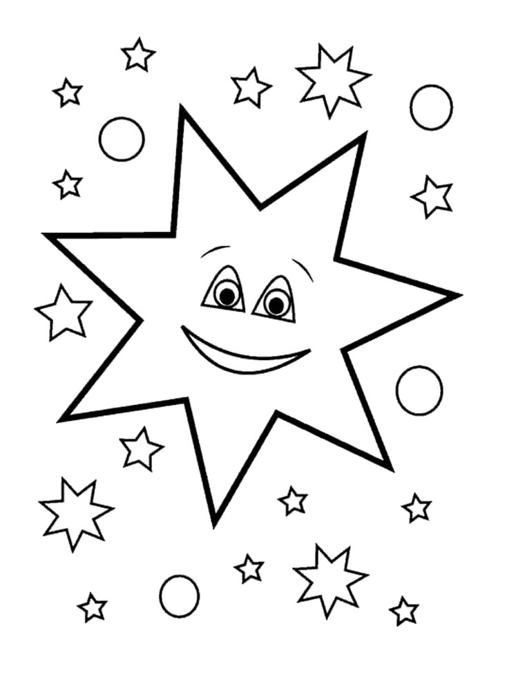 Twinkling star coloring page