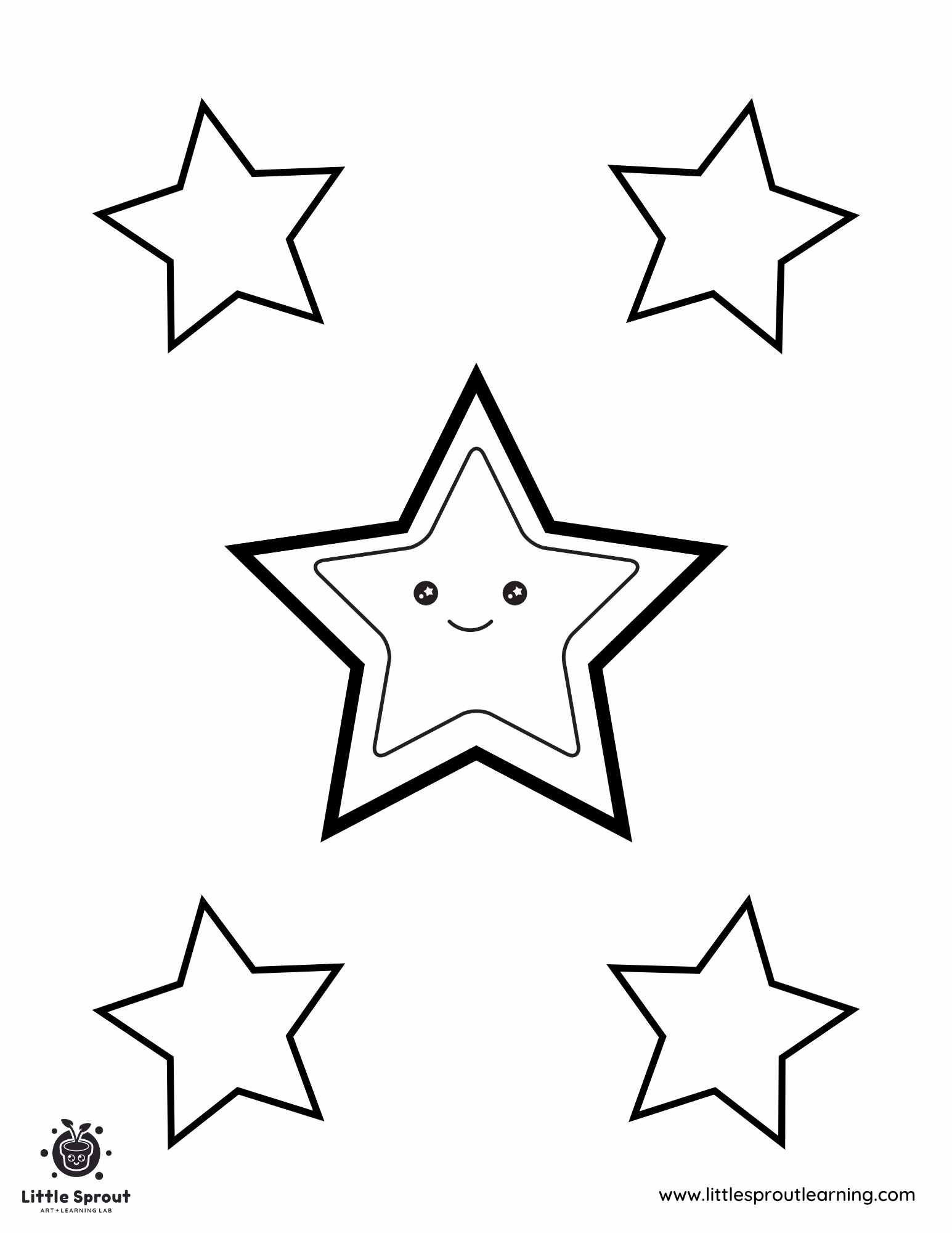 Best star coloring pages little sprout art