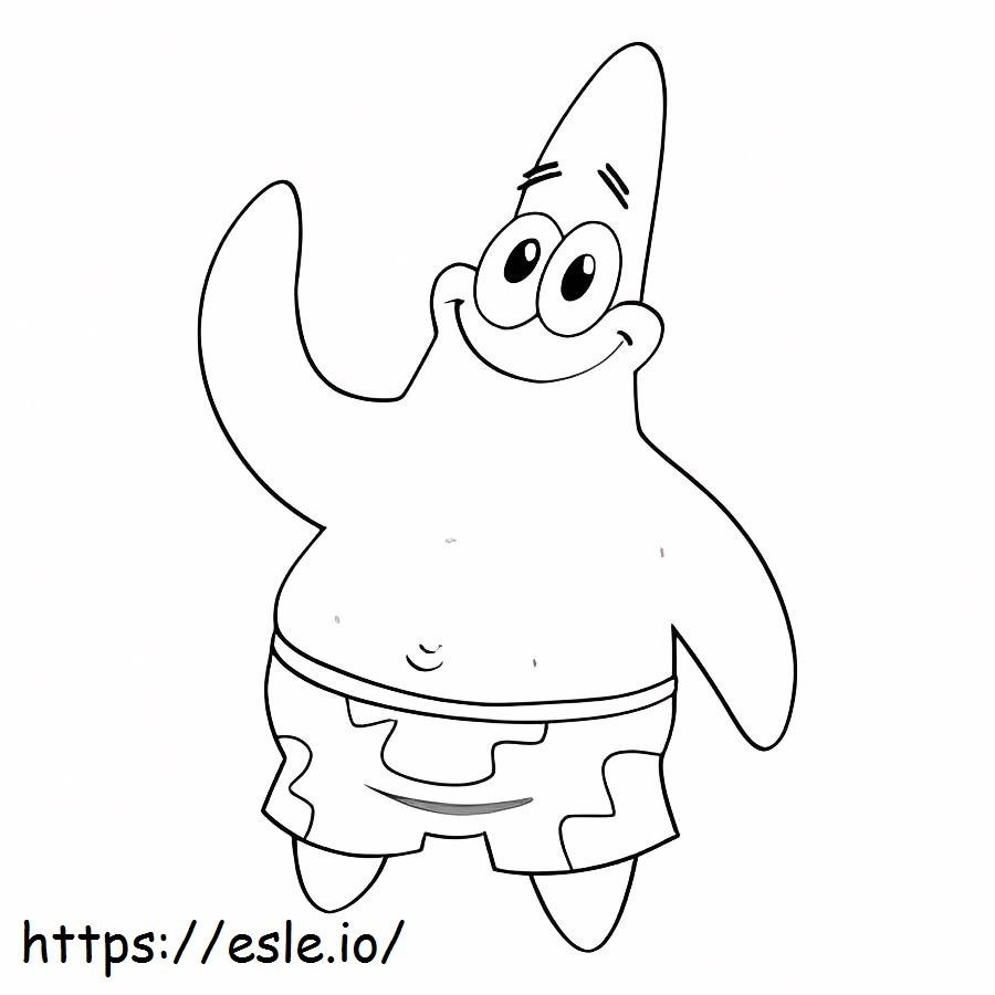 Patrick star smiling coloring page