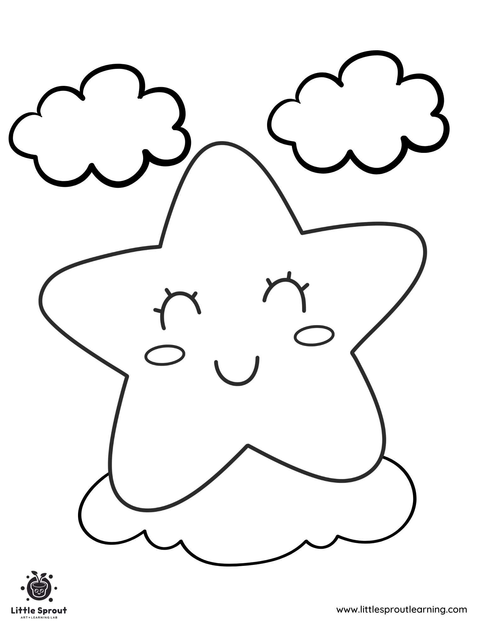 Best star coloring pages little sprout art