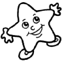 One hundred smiling stars coloring pages