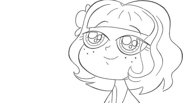 Smiling magic coloring page