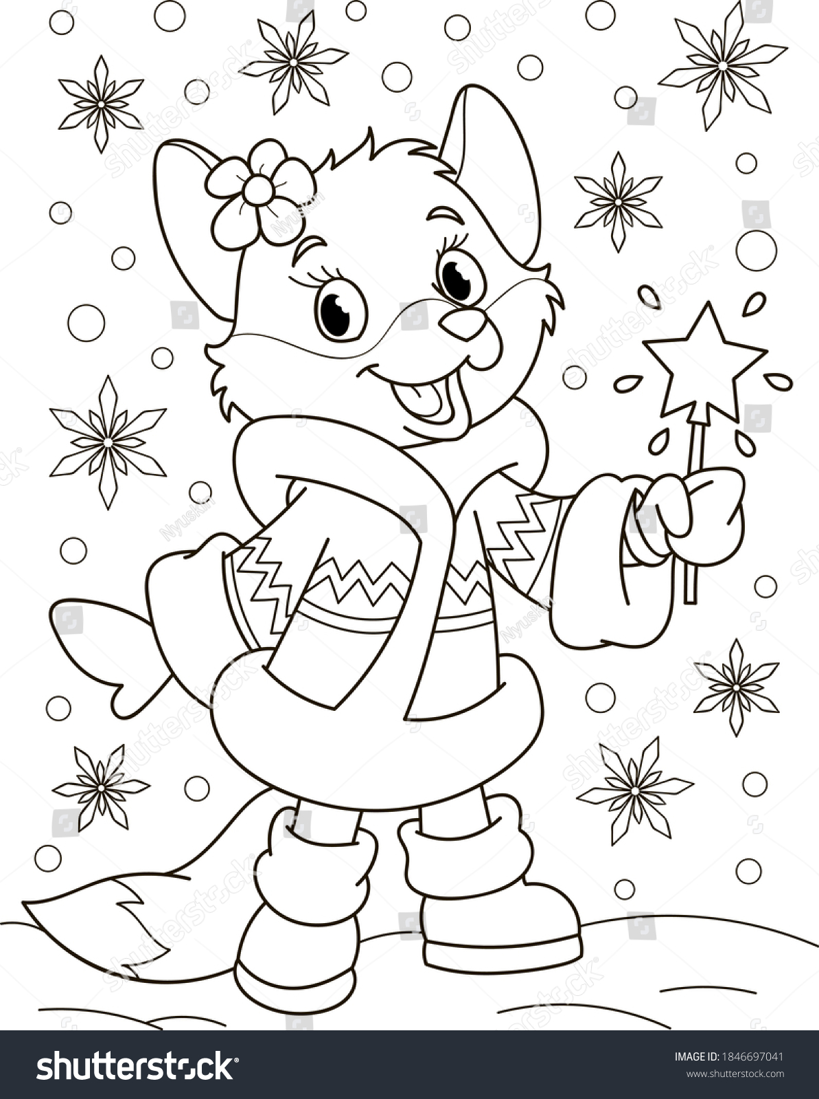 Coloring page outline cartoon smiling cute stock vector royalty free
