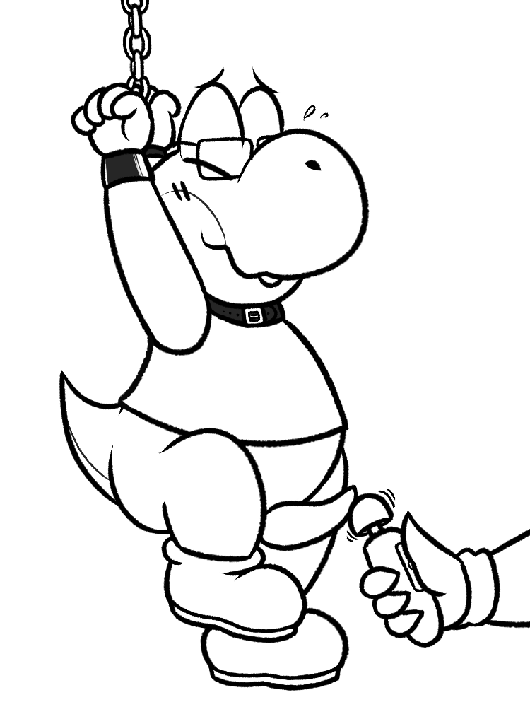 Oxnard owlnard ðð on x another yoshi mission plete lenni yoshi bound up with gaydar using a wand on him in both his casual and cutesy bow outfit httpstcomgzslxt x