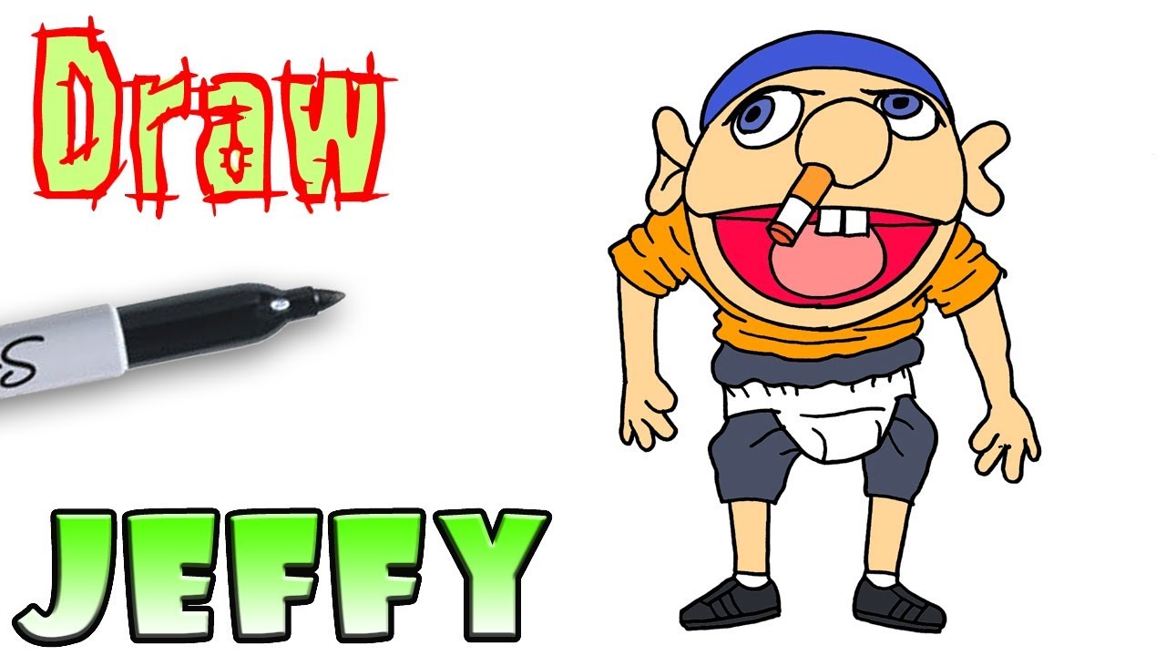 How to draw jeffy sl super ario logan